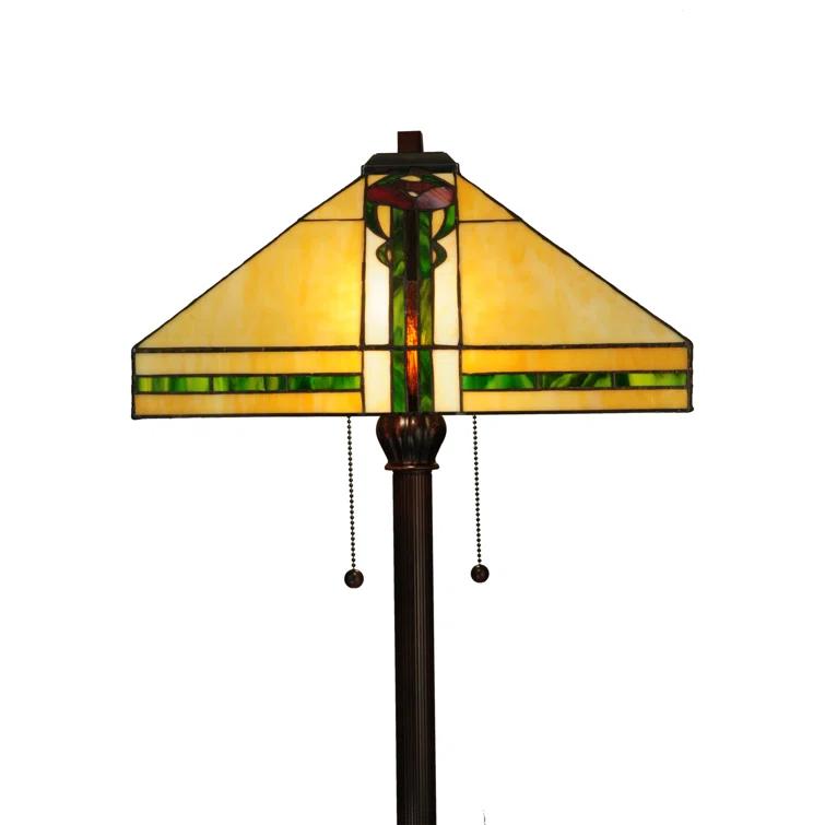 Meyda Lighting Meyda Tiffany & Stained Glass 62'' Mahogany Bronze Traditional Floor Lamp