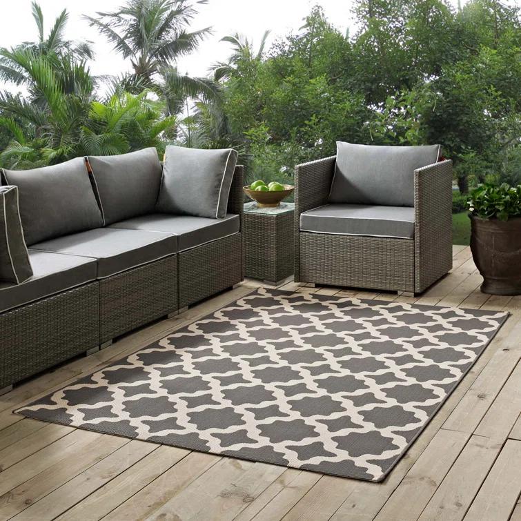 Modway Cerelia Moroccan Trellis Indoor and Outdoor Area Rug