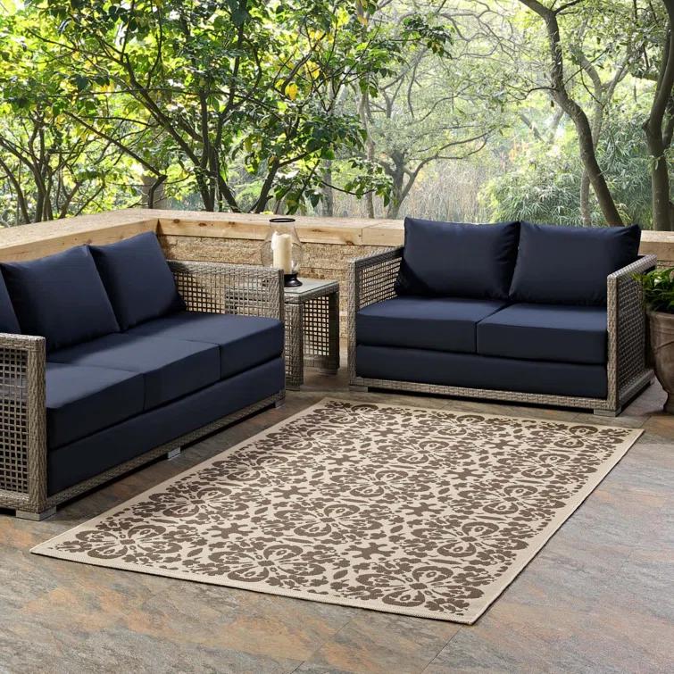 Modway Modway Ariana Vintage Floral Trellis Indoor and Outdoor Area Rug