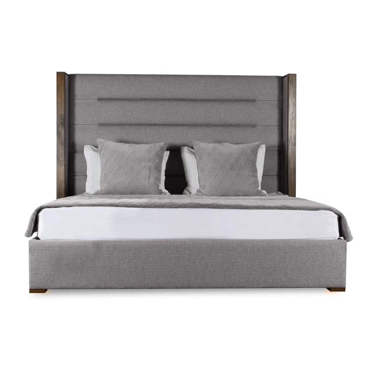 Grasser Upholstered Wingback Bed