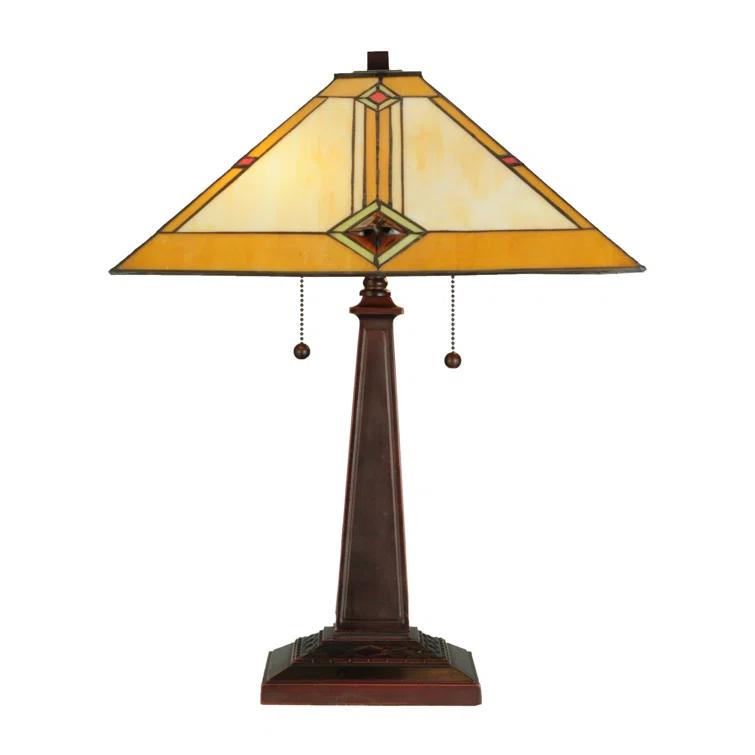 Diamond Mission Glass Table Lamp