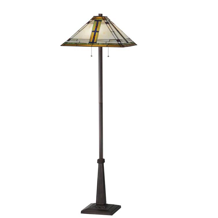 Meyda Lighting Meyda Tiffany & Stained Glass 63'' Mahogany Bronze Traditional Floor Lamp