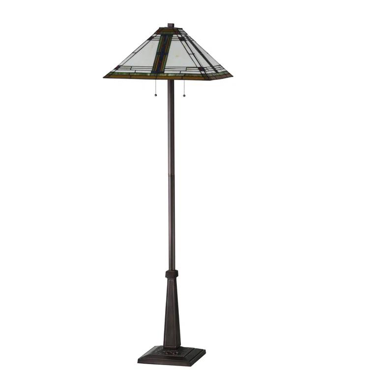 Meyda Lighting Meyda Tiffany & Stained Glass 63'' Mahogany Bronze Traditional Floor Lamp