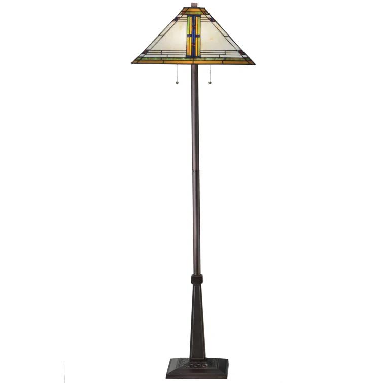 Meyda Lighting Meyda Tiffany & Stained Glass 63'' Mahogany Bronze Traditional Floor Lamp