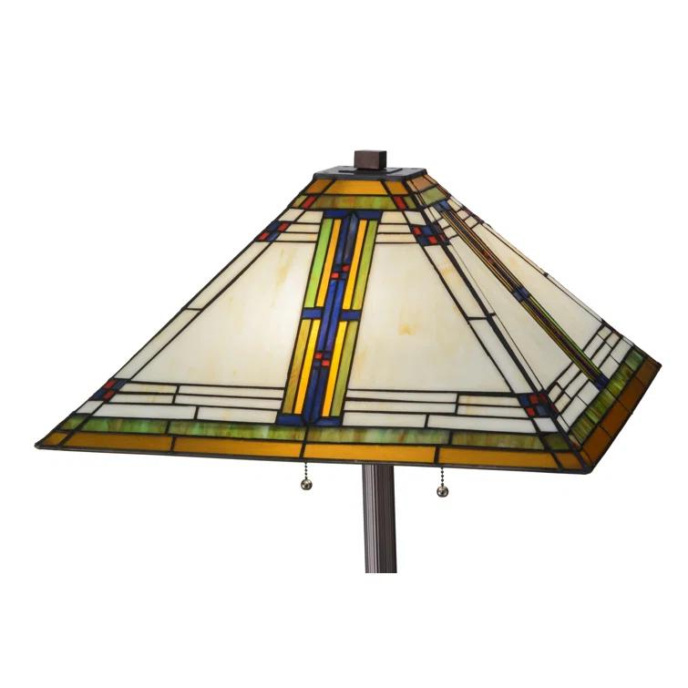 Meyda Lighting Meyda Tiffany & Stained Glass 63'' Mahogany Bronze Traditional Floor Lamp