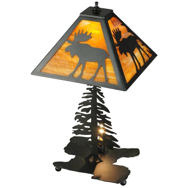 Meyda Lighting Lone Moose Metal Novelty Lamp