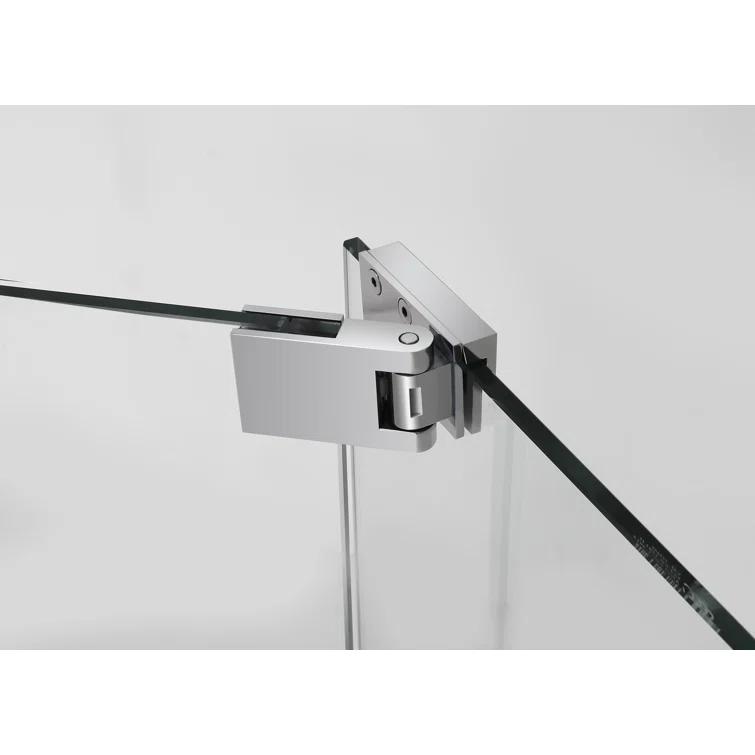 Belmore GS 37.25" - 38.25" W x 72" H Hinged Frameless Shower Door