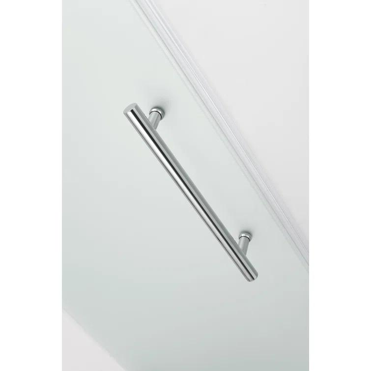 Belmore GS 37.25" - 38.25" W x 72" H Hinged Frameless Shower Door