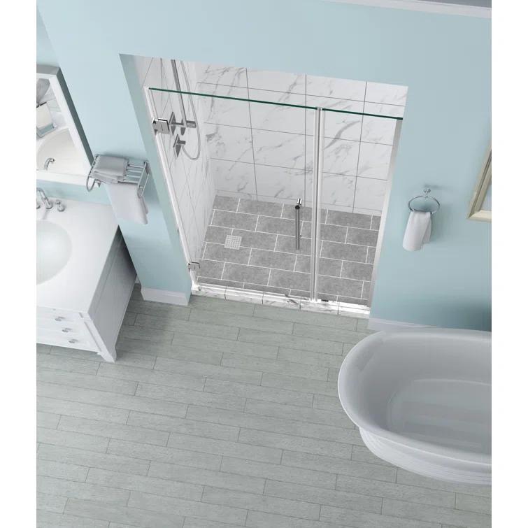 Belmore 36 x 72 Hinged Frameless Shower Door