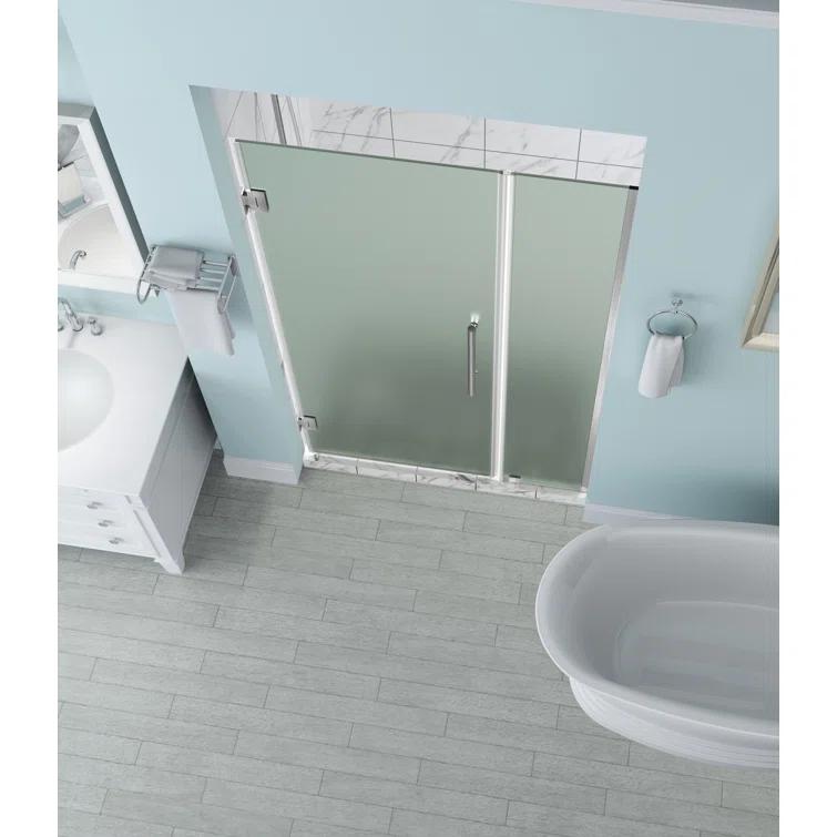 Belmore 72" x 72" Hinged Frameless Shower Door