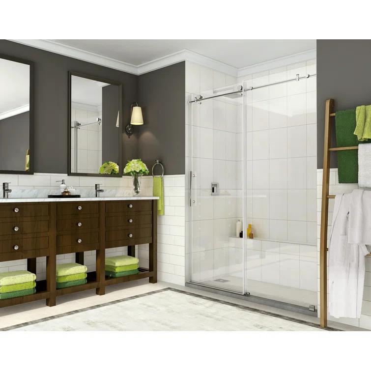 Coraline 48" x 75" Single Sliding Frameless Shower Door