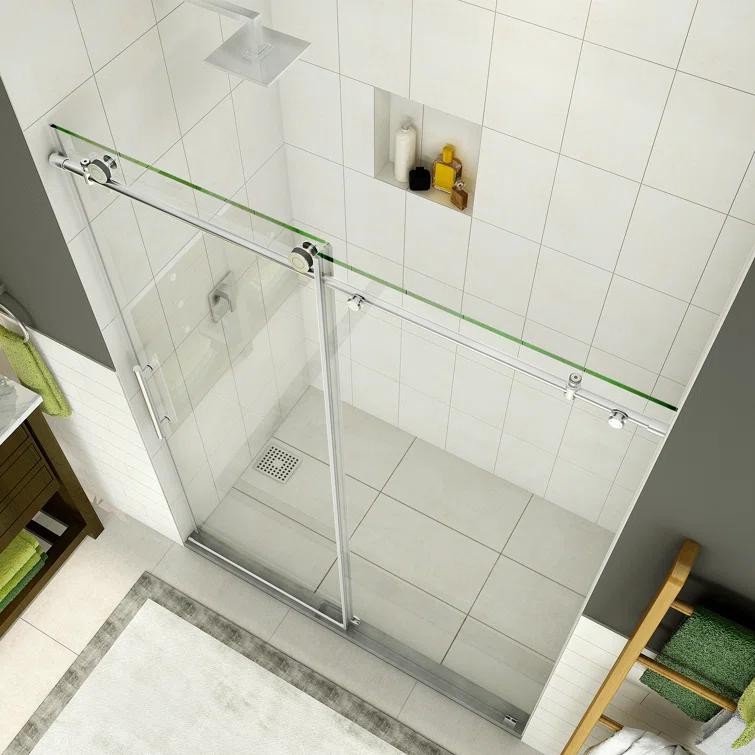 Coraline 48" x 75" Single Sliding Frameless Shower Door