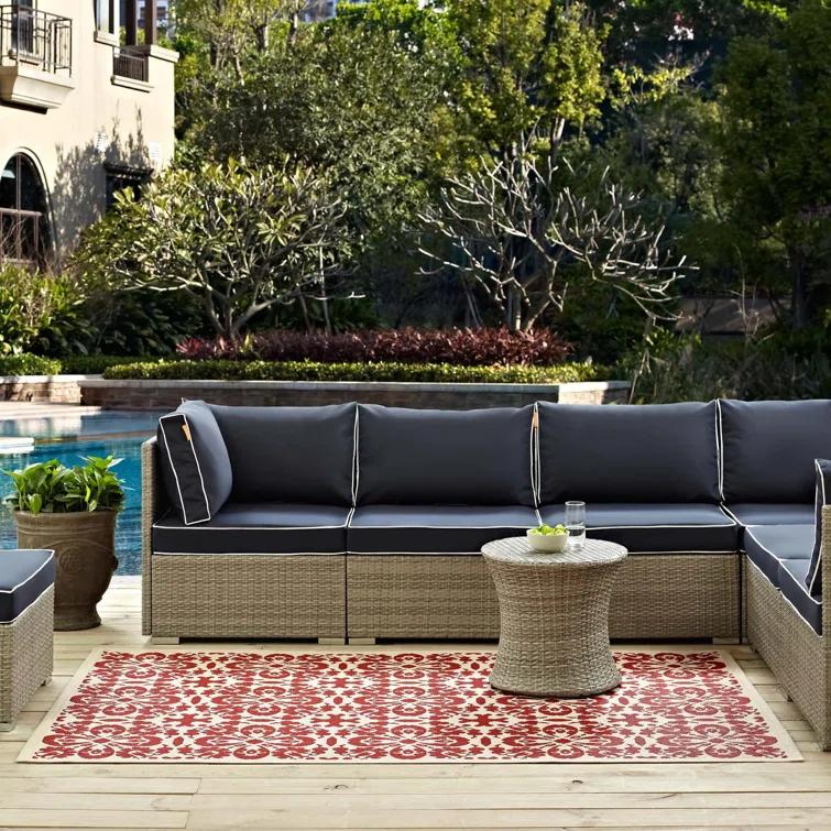 Modway Modway Ariana Vintage Floral Trellis Indoor and Outdoor Area Rug