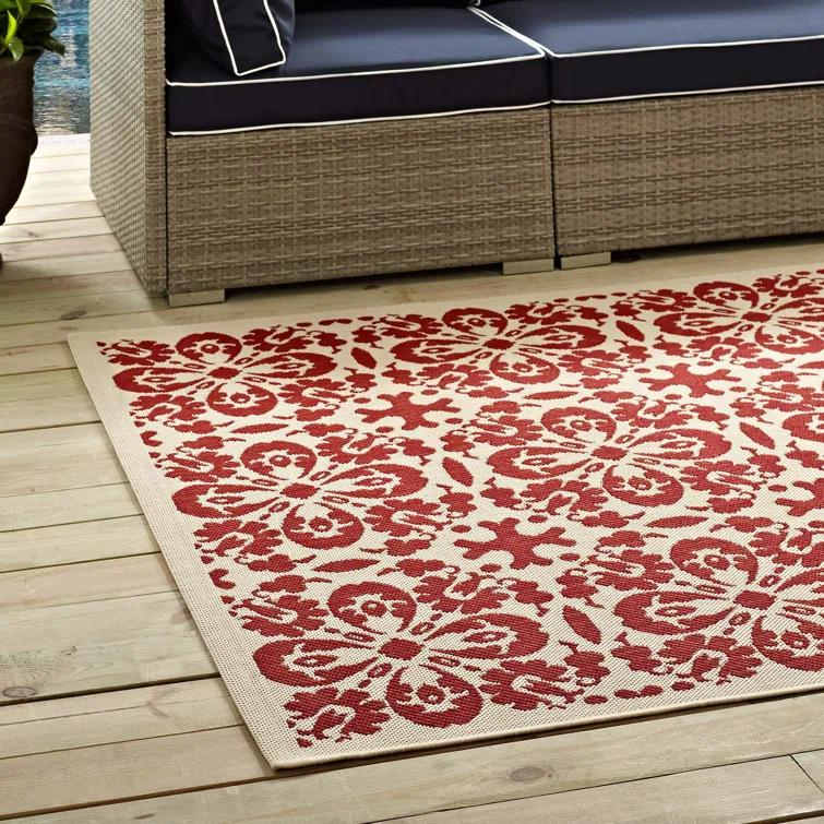 Modway Modway Ariana Vintage Floral Trellis Indoor and Outdoor Area Rug
