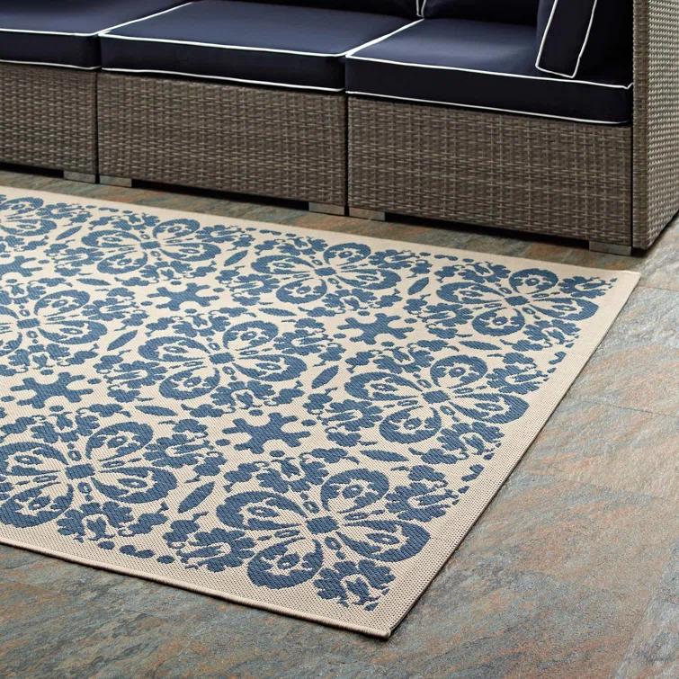 Modway Modway Ariana Vintage Floral Trellis Indoor and Outdoor Area Rug