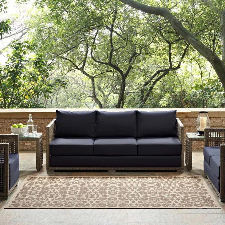 Modway Modway Ariana Vintage Floral Trellis Indoor and Outdoor Area Rug