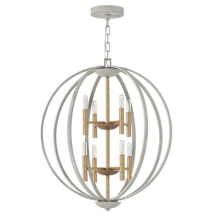 Euclid 8 - Light Candle Style Globe Chandelier