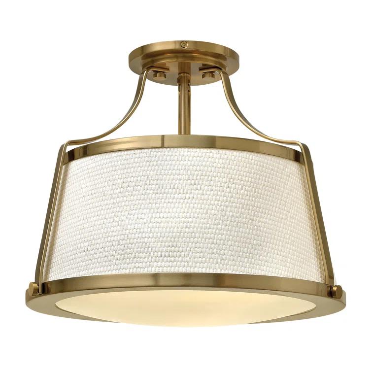 Charlotte 3-Light Semi-Flush Mount Ceiling Light