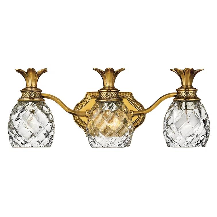 Plantation 3-Light Pineapple Bath Vanity Fixture