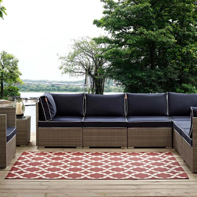 Modway Cerelia Moroccan Trellis Indoor and Outdoor Area Rug