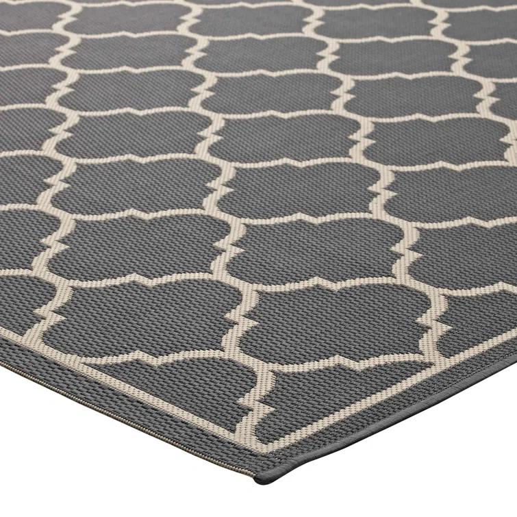 Modway Modway Avena Moroccan Quatrefoil Trellis Indoor and Outdoor Area Rug