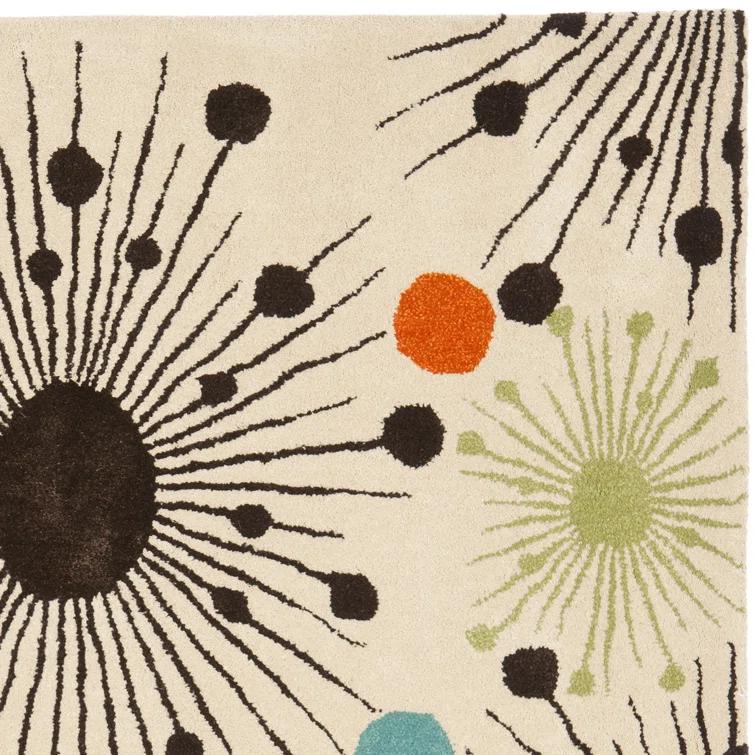Amier Hand Tufted Wool And Viscose Floral Rug