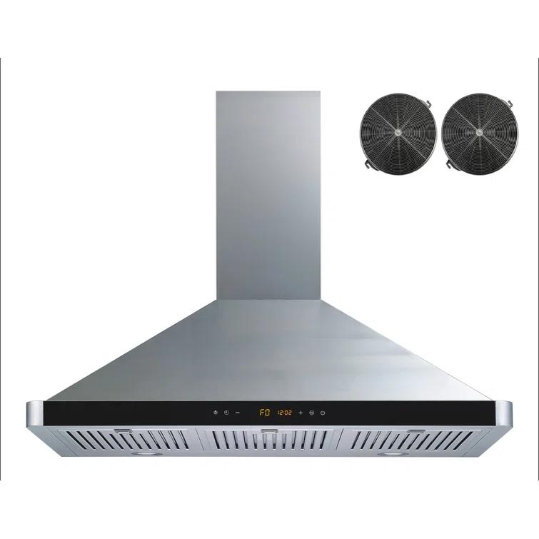 W103B Series 36" 500 CFM Convertible Wall Mount Range Hood in Stainless Steel With Filter Included
