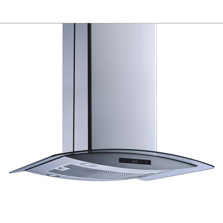 Winflo H102B Series 30" 500 CFM Convertible Island Range Hood in Stainless Steel With Filter Included