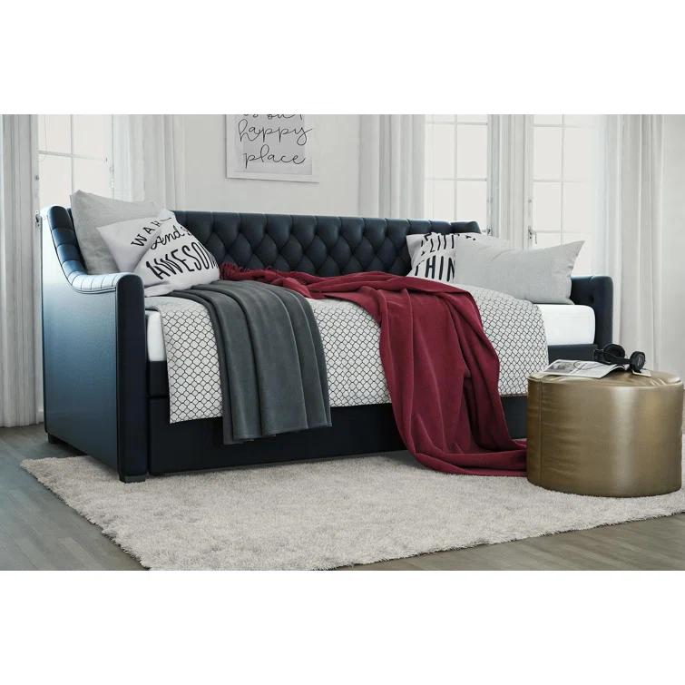 Monarch Hill Ambrosia Upholstered Daybed with Trundle