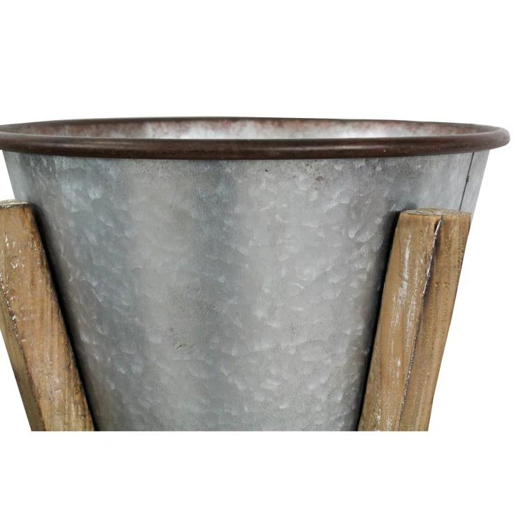 Aberdeen Modern Metal Indoor Farmhouse Pot Planter Set