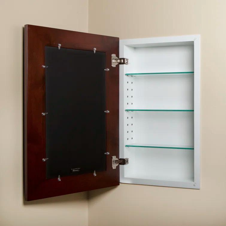 Recessed Picture Frame Door Medicine Cabinet with 3 Adjustable Shelves