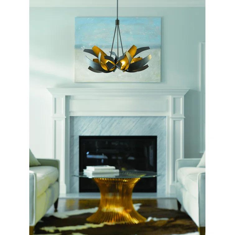 Corona 6 - Light Steel Dimmable Geometric Chandelier