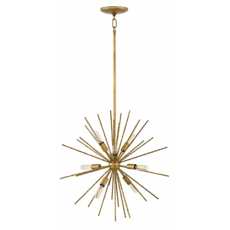 -Eight Light Stem Hung Pendant-22 Inches Wide By 22 Inches Tall Fredrick Ramond Lighting Fr43014bng