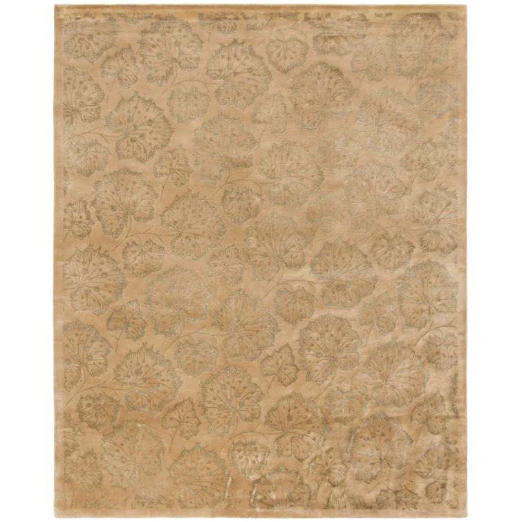 Geranium Leaf Martha Stewart Hand Tufted 50% Viscos, 50% Wool Rug