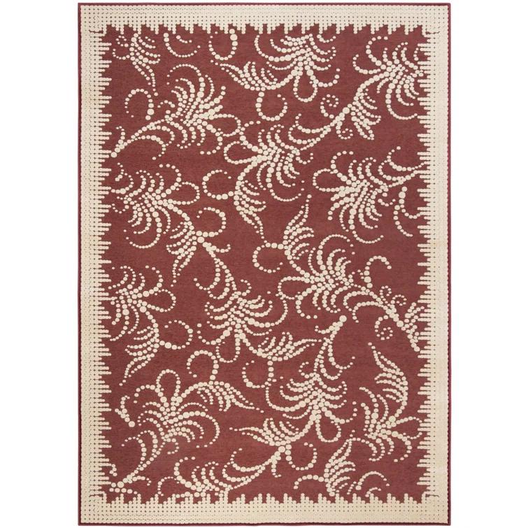 Fountain Swirl Martha Stewart Performance Floral Rug