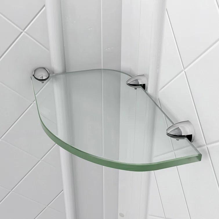 Qwall 48" W x 32" D x 76.75" H Framed Rectangle Shower Stall with Base Included