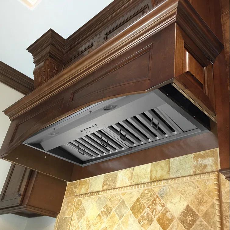 Kobe Range Hoods 36" Stainless Steel 1100 CFM Ducted (Vented) Insert Range Hood with Baffle Filter
