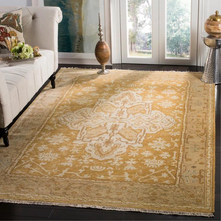 SAFAVIEH OSH233B Oushak Gold / Brown