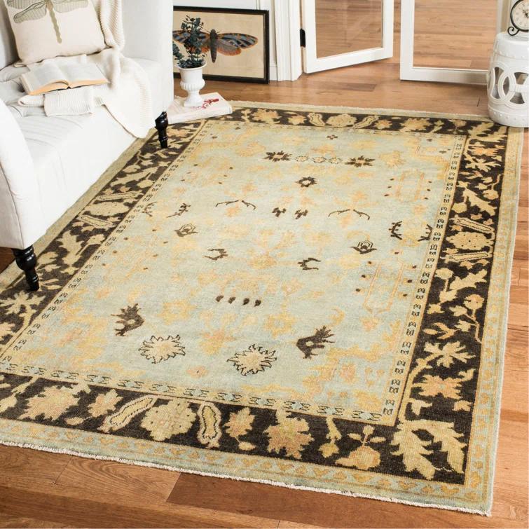Oushak Hand Knotted Wool Oriental Rug