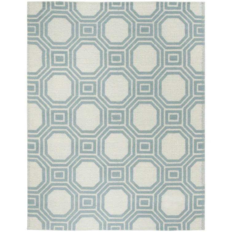 Martha Stewart Puzzle Hand Woven Wool Geometric Rug