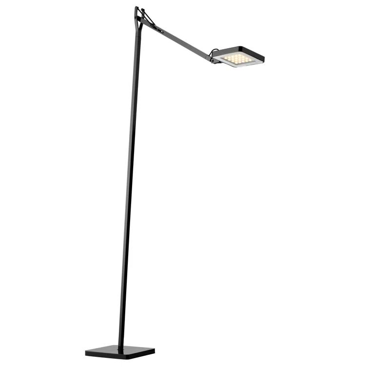 Anthracite LED Adjustable Task Floor Lamp with Touch Dimmer