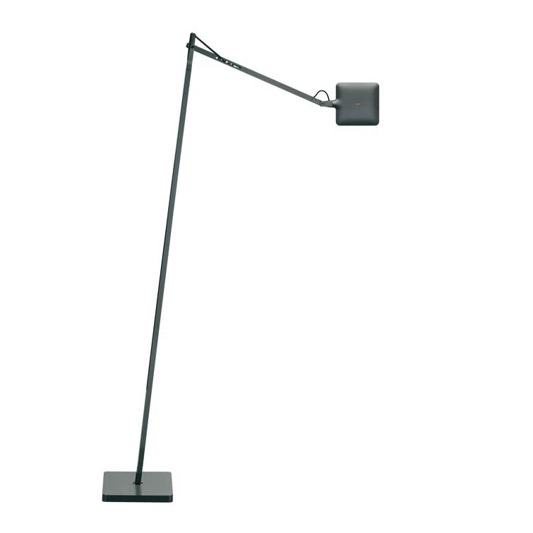 Anthracite LED Adjustable Task Floor Lamp with Touch Dimmer