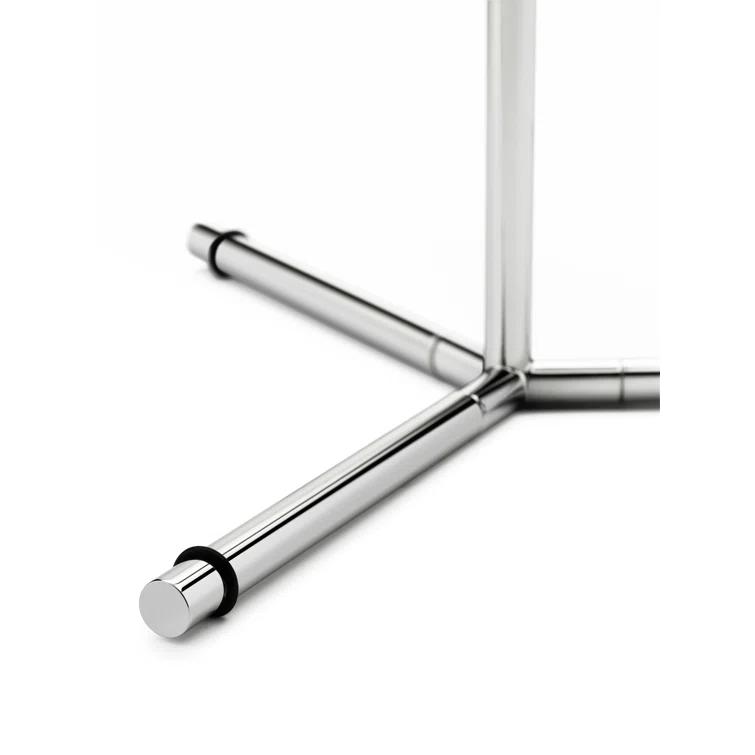 Elegance Unveiled 53" Black & Chrome Floor Lamp with Glass Globe