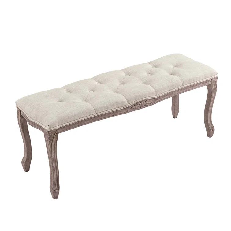 Modway Regal Vintage French Upholstered Fabric Bench