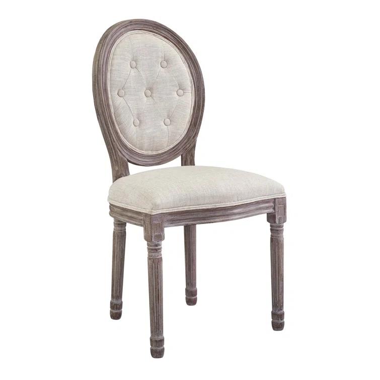 Modway Arise Vintage French Upholstered Fabric Dining Side Chair