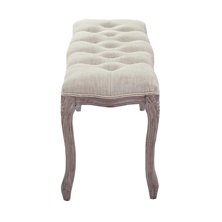 Modway Regal Vintage French Upholstered Fabric Bench