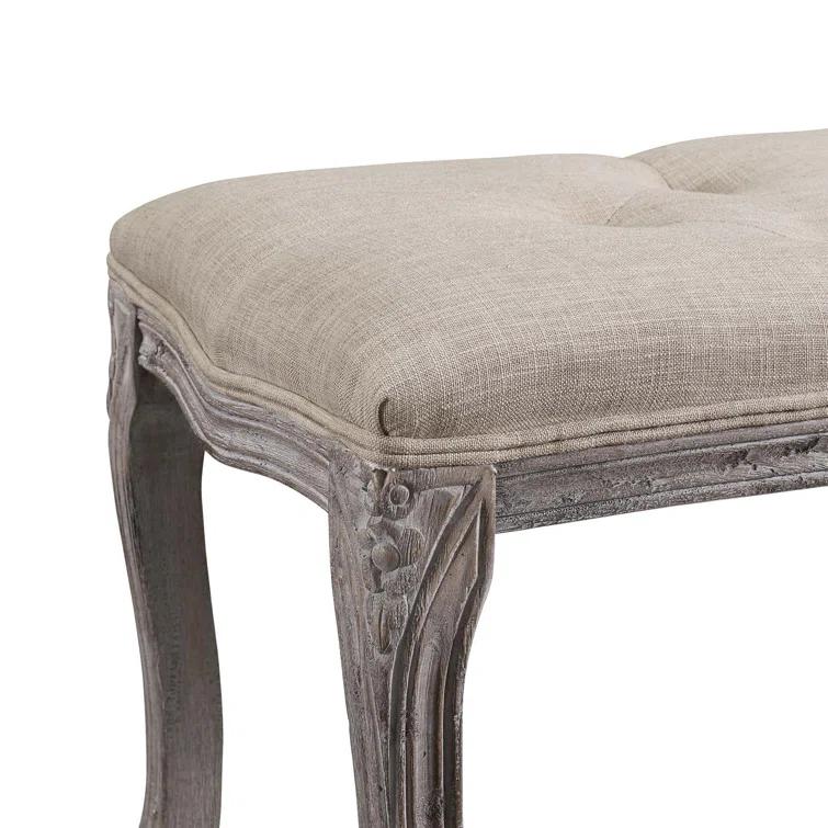 Modway Regal Vintage French Upholstered Fabric Bench