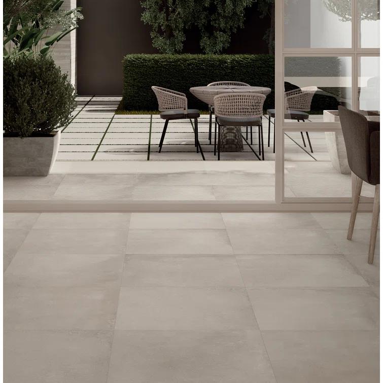 Borigni™ 35" x 35" Porcelain Concrete Look Wall & Floor Tile