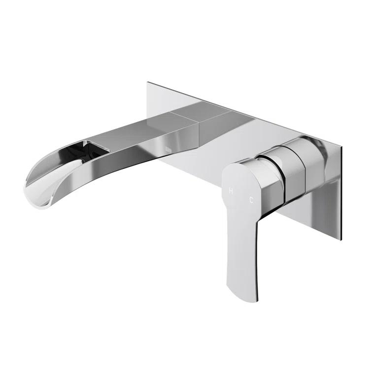 Cornelius 3" H Single Handle WaterSense Wall Mount Bathroom Faucet