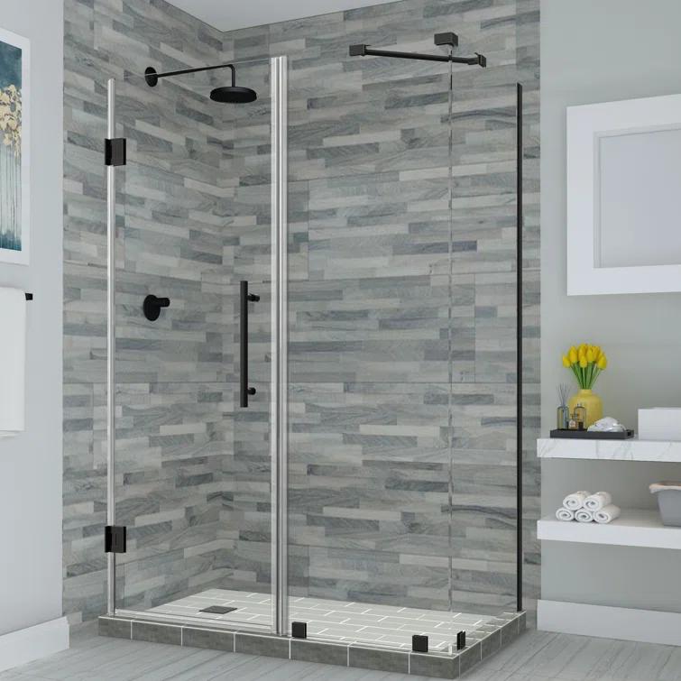 Bromley Semi-frameless Rectangle Hinged Shower Enclosure